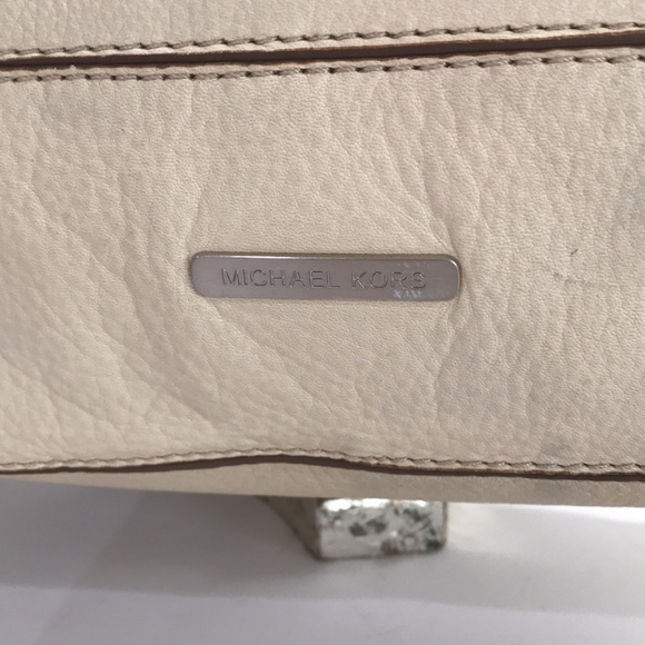Michael Kors cram leather purse shoulder bah leather ivory - Picture 2 of 9